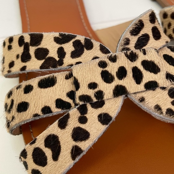 GAP faux fur leopard print slides - Picture 3 of 4